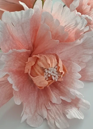 Fleurs décoratives rose saumoné 2x, staat: Heel goed, € 10,00, € 11,20 inclusief Kopersbescherming