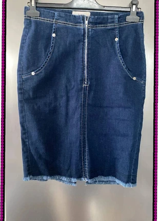 Jupe Jean Mi-Longue Taille 38 Bleu Marine Helline Femme Heine, marca: heine, estado: Muito bom, tamanho: M / 38 / 10, €5.99, €6.99 inclui Proteção do Comprador