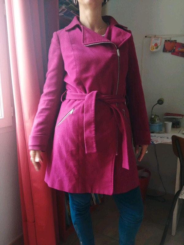 manteau violet etam