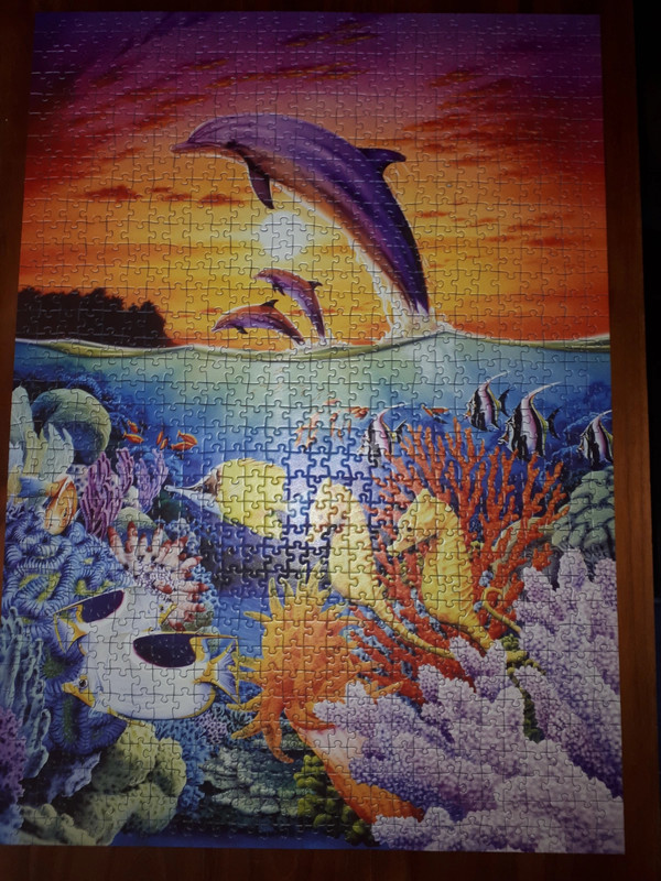 Puzzel dolfijn 2x1000 stukjes 2