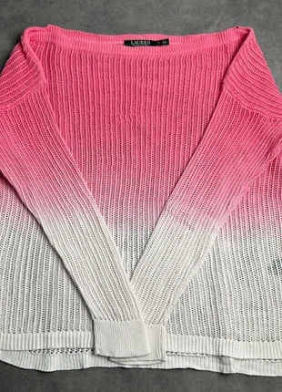 Pull Femme Lauren Manches 3/4 Col bateau Fuchsia, blanc Coton/Lin taille XL, marque: Lauren Ralph Lauren, état: Bon état, taille: XL / 42 / 14, 15,00 €, 16,45 € Protection acheteurs incluse