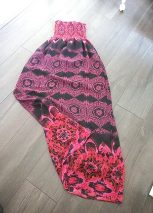 Strapless zomerjurk, merk: Jane Norman, staat: Heel goed, maat: XS / 34 / 6, € 8,00, € 9,10 inclusief Kopersbescherming