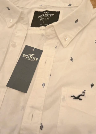 Chemise Hollister - Demi manche - Taille L - Blanche, brand: Hollister, condition: New with tags, size: L, €17.00, €18.55 includes Buyer Protection