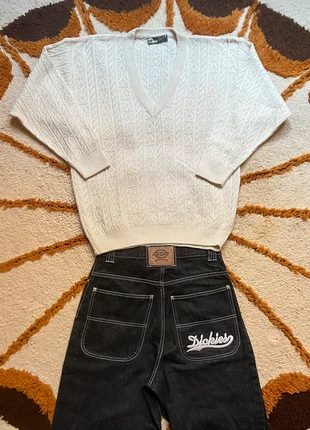 Pull / sweat / hoodie V neck vintage x y2k design petite maille 80’s - 90’s, marke: Vintage Dressing, zustand: Sehr gut, größe: M, 18,00 €, 19,60 € inklusive Vinted-Käuferschutz