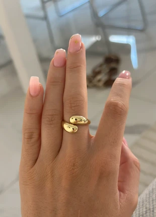 Bague en acier inoxydable doré plaqué or, marque: Boutique indépendante, état: Neuf sans étiquette, taille: Ajustable, 15,00 €, 16,45 € Protection acheteurs incluse