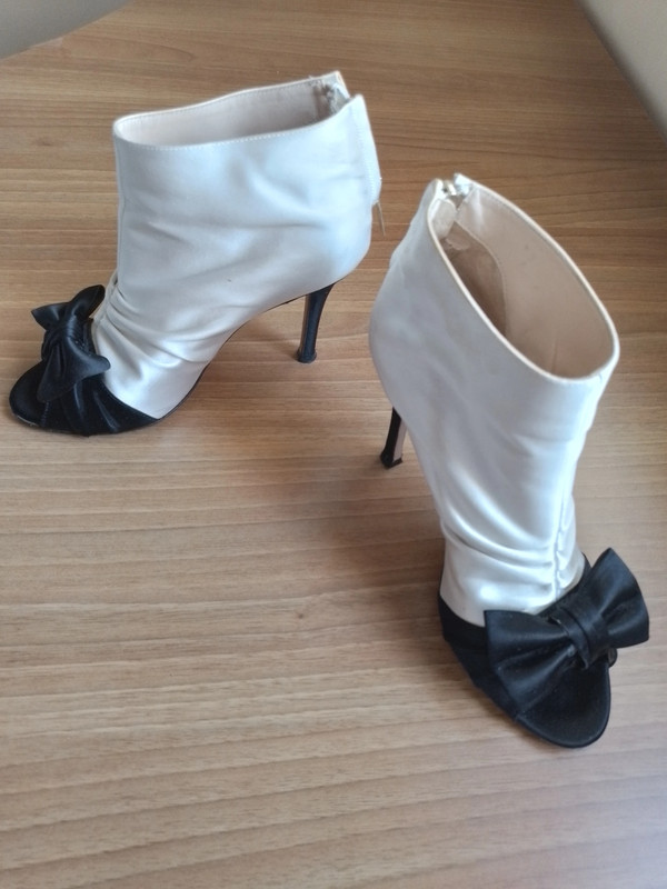CELYN b. Elisabetta Franchi peep toe tuxedo heel n.37FR 36IT Made in Italy Vinted