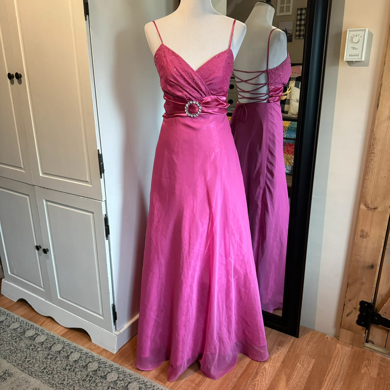 Masquerade Size 7/8 Pink Maxi Dress 1