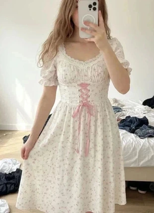 Robe longue fleurie manches bouffantes femme #011, marque: Edelwynn, état: Très bon état, taille: M / 38 / 10, 46,99 €, 50,04 € Protection acheteurs incluse