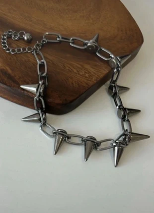 Gothic Black Metal Spike Choker Necklace – black silver. Women necklace/women choker, brand: gothic, condition: New without tags, £11.99, £13.29 includes Buyer Protection