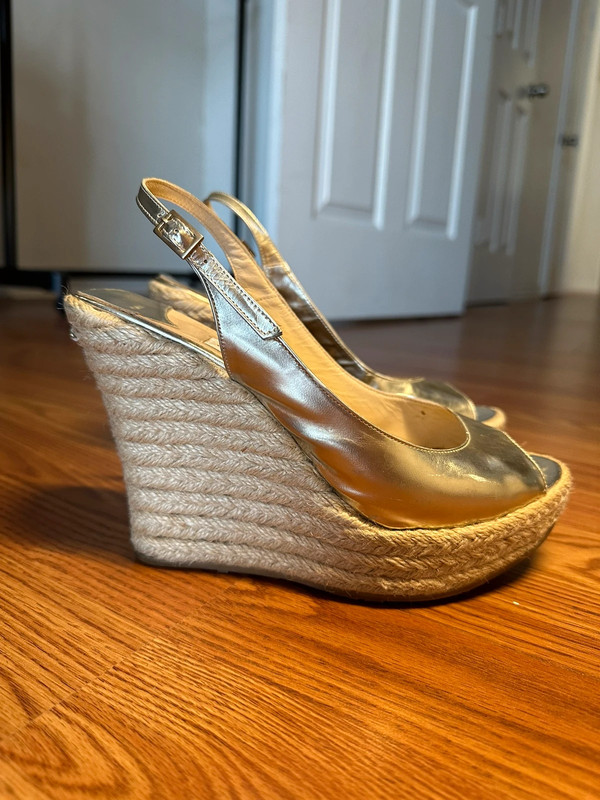 Wicker hotsell wedge heels