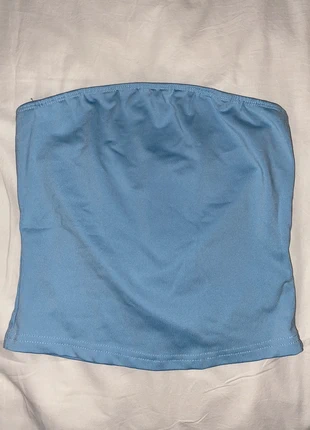 tube top azul, marca: Shein, estado: Muito bom, tamanho: XS / 34 / 6, €3.00, €3.85 inclui Proteção do Comprador
