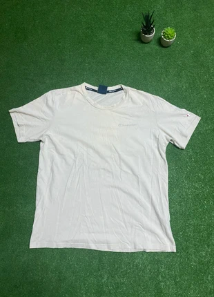 Champion Beige T-Shirt M Logo Print Vintage Streetwear Y2K Men's, marca: Champion, estado: Bueno, tamaño: M, 3,50 €, 4,38 € Protección al comprador incluida