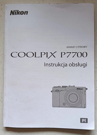 Obrázek k inzerátu: NIKON Coolpix P7700. Nowa, oryginalna instrukcja obsługi po polsku.