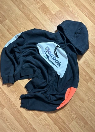 Hoodie Reebok Sweat Vintage Rework Retro Style Y2K - Noir/Blanc - Taille M, brand: Reebok, condition: Good, size: M, €16.00, €17.50 includes Buyer Protection
