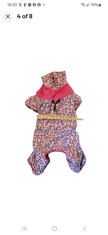 Pink Animal Print Fleece Dog Suit 4 Legged Winter Protection High Neck Puffy 4
