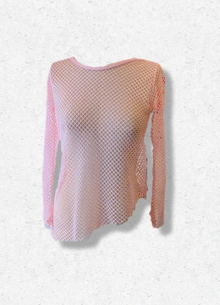 Top en résille rose asymétrique, merk: COQUETTE, staat: Heel goed, maat: M / 38 / 10, € 24,50, € 26,43 inclusief Kopersbescherming Pro