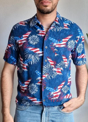 Chemise style Hawaïen George (3185), marca: George, estado: Muito bom, tamanho: S, €9.98, €11.18 inclui Proteção do Comprador Pro