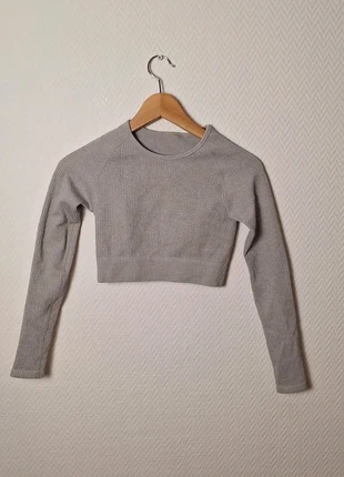 Croc top manches longues Aim'n taille S couleur gris clair, marca: Aim'n, estado: Muito bom, tamanho: S / 36 / 8, €13.00, €14.35 inclui Proteção do Comprador Pro