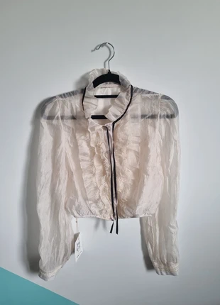 Blouse crème style victorienne, marque: marque inconnue, état: Neuf avec étiquette, taille: S / 36 / 8, 14,00 €, 15,40 € Protection acheteurs incluse