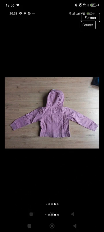 gilet zippé à capuche lilas avec breloques étoiles avec poches ooxoo 6ans - photo numéro 9