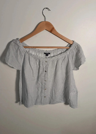 C10 blouse rayé blanc kiabi 12 ans, marca: Kiabi, estado: Muito bom, tamanho: 12 anos / 152 cm, €2.00, €2.80 inclui Proteção do Comprador