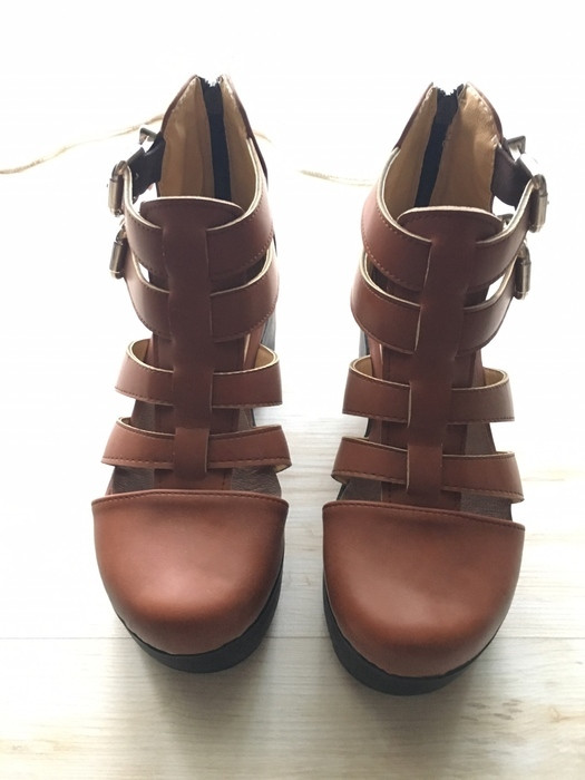 chaussures ouvertes marron 2
