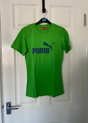 Puma Green T-Shirt 💚 Navy Logo Tee – Size 10, brand: Puma, condition: New without tags, size: M / 10, £6.00, £7.00 includes Buyer Protection