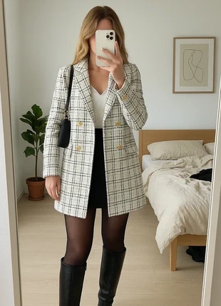 Veste longue à carreaux en tweed style chic & parisien – Neuf 🤍, marque: Mlle Lolita, état: Neuf avec étiquette, taille: M / 38 / 10, 35,00 €, 37,45 € Protection acheteurs incluse