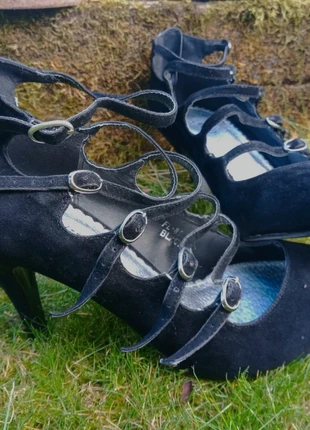 Escarpins lanières daim noir (cuir véritable) 39, brand: Lov'it, condition: Very good, size: 39, €20.00, €21.70 includes Buyer Protection