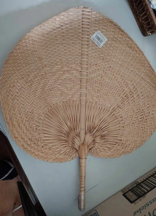 Set Decorativo 2 Ventagli a Foglia in Bambù Naturale - Stile India Autentico 🌿, estado: Novo sem etiquetas, €15.00, €16.45 inclui Proteção do Comprador