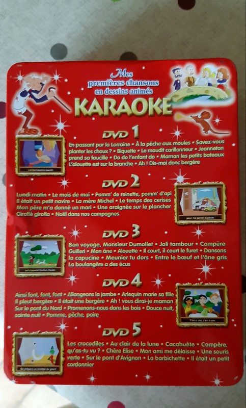 5 Dvd Video Chansons En Dessins Animes Et Karaoke Vinted