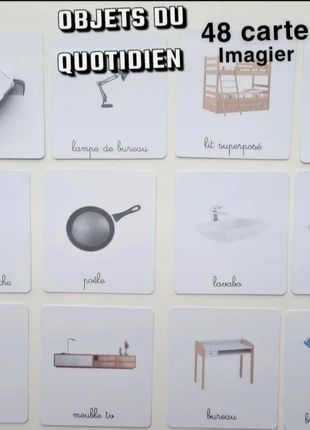 48 imagiers sur les objets du quotidien / cartes de nomenclature, brand: imagier montessori, condition: New with tags, size: 3 years / 98 cm, €17.00, €18.55 includes Buyer Protection Pro