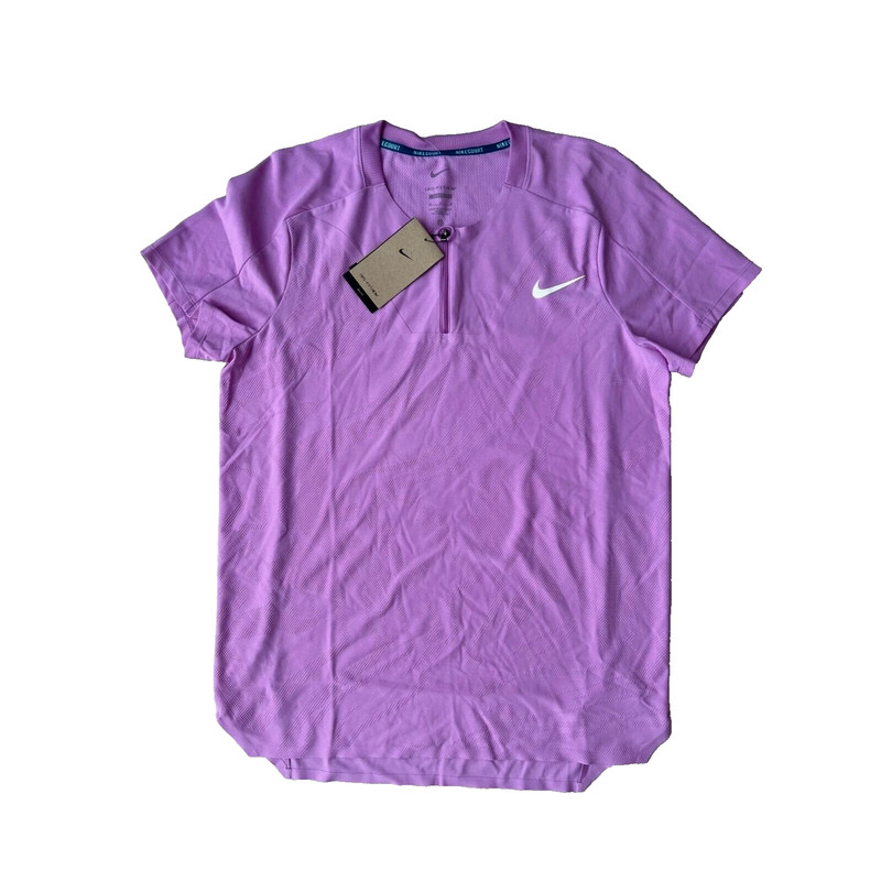 Nike Court DR6591-532 Dri-FIT Adv Slam Polo Tee Rush Fuchsia/White ( M ) 1