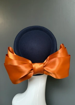 Pill Box Hat Navy Burnt Orange Fascinator Wedding New Year Scottish, brand: Ascot, condition: Very good, size: One size, £35.00, £37.45 includes Buyer Protection Pro