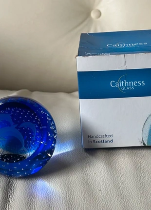 Caithness Scotland Handblown Dolphin Sea Creatures Jumping for Joy Blue Lead Glass Paperweight, brand: caithness, condition: New with tags, £18.00, £19.60 includes Buyer Protection