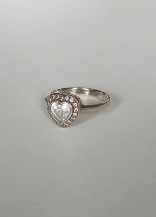Bague argent 925 cœur pierre blanche T 54, merk: Argent, staat: Heel goed, maat: 53.1 mm / 16.9 mm Ø, € 15,00, € 16,45 inclusief Kopersbescherming Pro