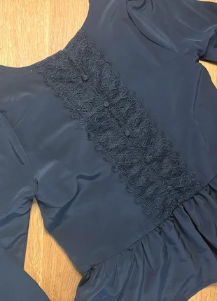 Blouse fluide noire – détails dentelle, marca: Hangar 86, estado: Muy bueno, tamaño: S / 36 / 8, 3,99 €, 4,89 € Protección al comprador incluida