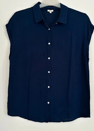 Blouse Chemise unie bleu marine plumetis OVS, brand: OVS, condizioni: Ottime, taglia: S / IT 40 / EU 36, €5.00, €5.95 include la Protezione acquisti