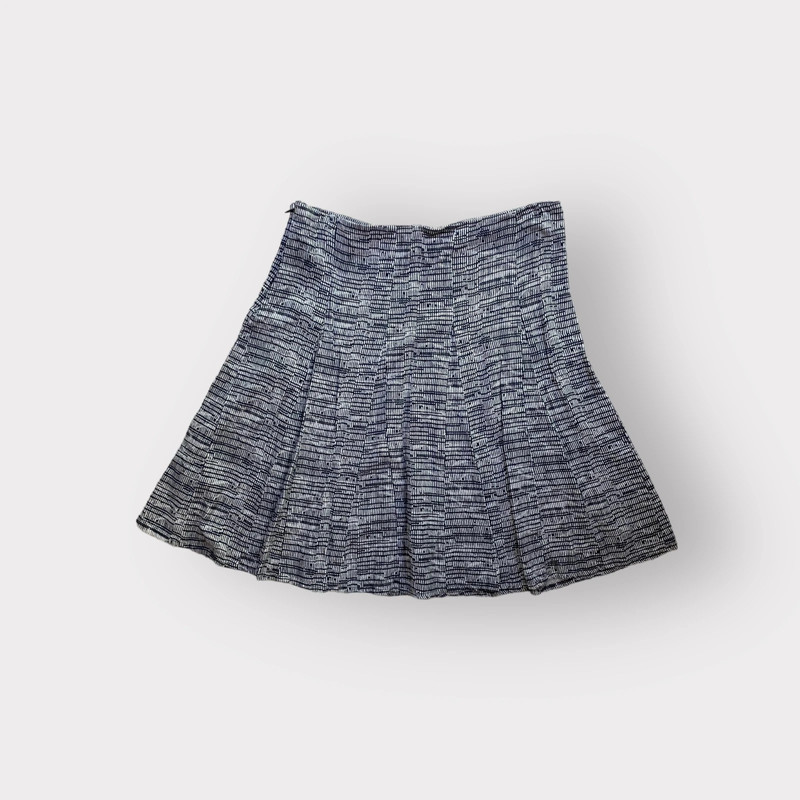 Indiska Viscose Mini High Waisted Skirt Gray 2