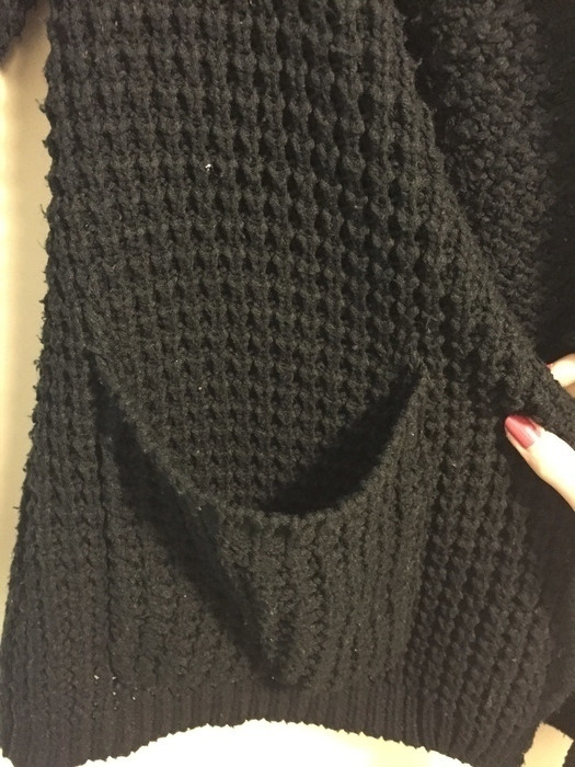 Grosse veste en laine noire 3