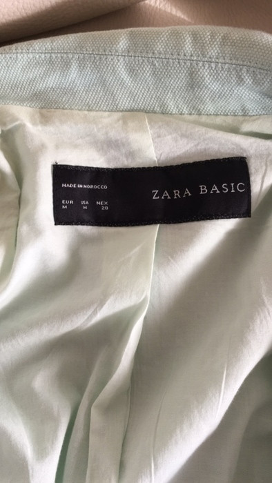 Veste turquoise à clou Zara Taille M 2