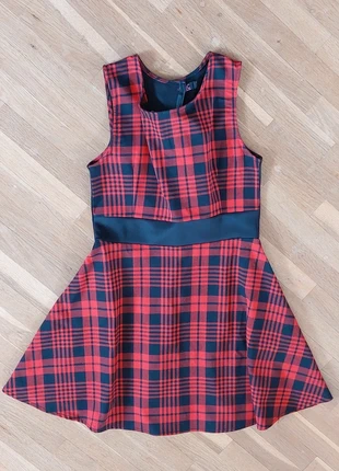 A-lijn korte jurk zonder mouwen - Ann Christine - Rood/Zwart (maat L), merk: Ann Christine, staat: Nieuw zonder prijskaartje, maat: L / 40 / 12, € 10,00, € 11,20 inclusief Kopersbescherming