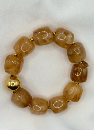 Bracelet en résine et perle taupe, brand: Sole I Luce, condition: New with tags, €9.90, €11.10 includes Buyer Protection Pro