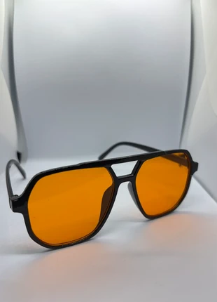 Lunettes de soleil – monture noire et verres orange vif, marca: Moscot, estado: Muy bueno, 10,00 €, 11,20 € Protección al comprador incluida
