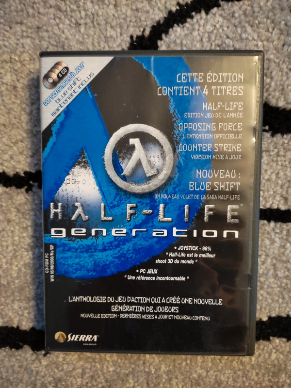Jeu PC cd rom Half-Life Generation 1