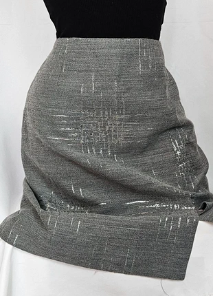 Jupe femme grise à motifs – Élégance made in France, brand: Kadra, condition: Very good, size: XL / 42 / 14, €11.00, €12.25 includes Buyer Protection Pro