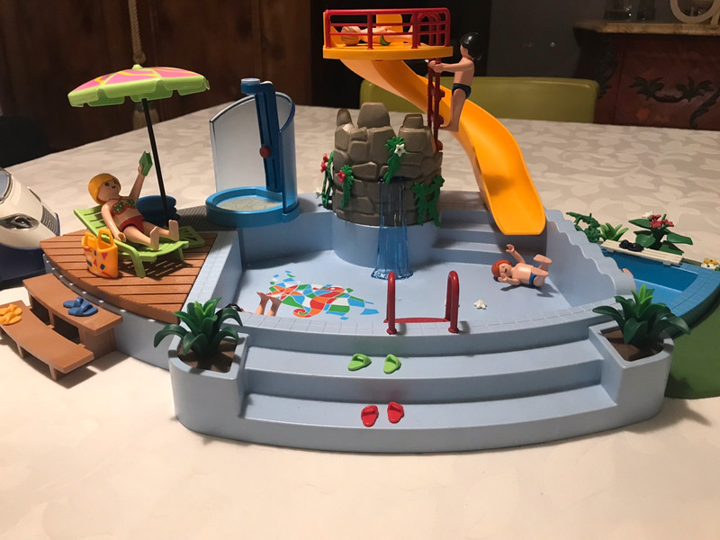 Playmobil Piscine avec toboggan - 4858 - Playmobil