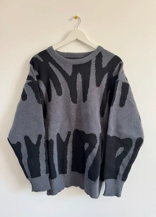 Pull en maille Y2K gris et noir, brand: Aesthetic, condizioni: Nuovo senza cartellino, taglia: M, €24.50, €26.43 include la Protezione acquisti