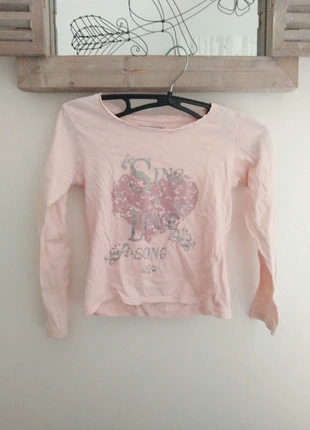 T-shirt rose pâle 5 ans manche longue, brand: KID'S GRAFFITI, condition: Very good, size: 5 years / 110 cm, €1.00, €1.75 includes Buyer Protection