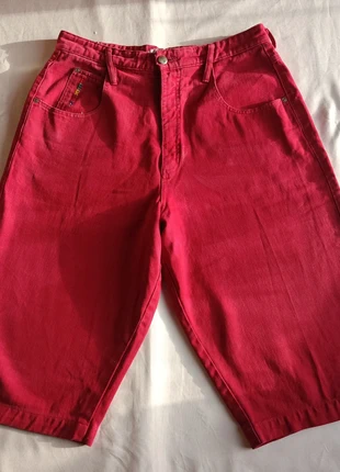 Vintage Perry Country Women’s Red Denim Long Shorts – Size 42 UK 14, brand: Perry country, condition: Very good, size: M / UK 12-14, £26.00, £28.00 includes Buyer Protection Pro